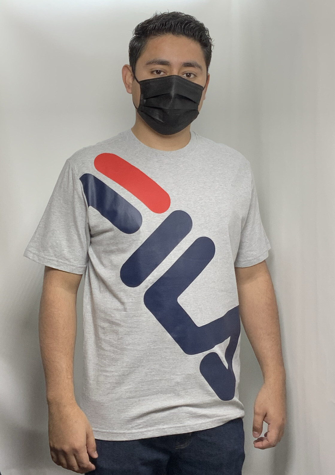 T shirt uomo Fila grigia firmata manica corta.