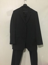 Jos. A. Bank Signature Collection Size 42 Pant 36 Navy Stripe 100 Wool Men Suit