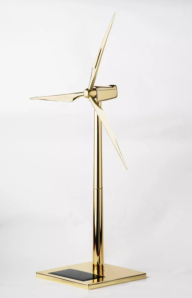 New BL FC10 Desktop Model Solar Powered windmills Wind Turbine Zinc alloy
