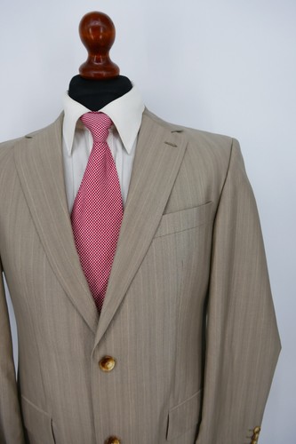 Pierre Cardin jacket size 48 virgin wool silk champagne black label excellent condition - Picture 5 of 9