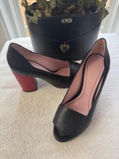 Sonia Rykiel 657940 black leather pump size 36 us 6 shoe 3000