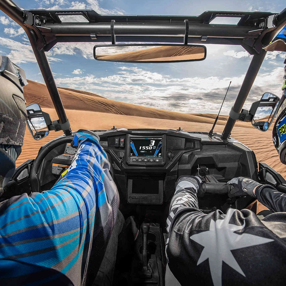 UTV Rear View Side Mirrors & Center Mirror For Polaris RZR 570 800 900 1000 - Image 4 of 4