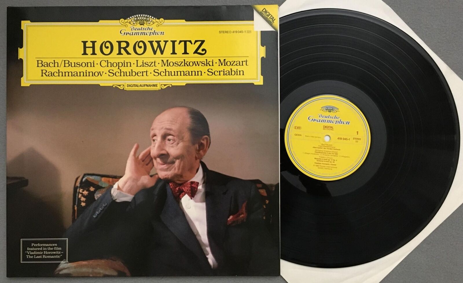 O792 Horowitz Klavier Bach Busoni Chopin Liszt Mozart DGG 419 045-1 Digital Stereo