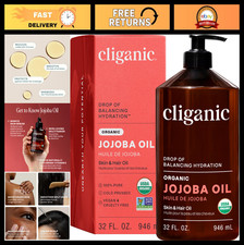 Pure Organic Jojoba Oil 32 oz - 100 Natural Cold Pressed, Unrefined, Hexane Fre
