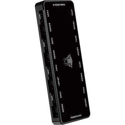 Fan Hub ARGB PWM 8 Ports Kabelmanagement PC Lüfter Steuerung 12V