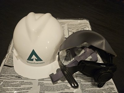 Weyerhaeuser White Hard Hat MSA V-Gard Type I  Brand New 