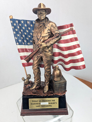 John Wayne American Talking Sculpture. Our Flag Was Still There #A0208 See Pics