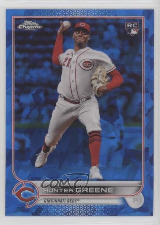 2022 Topps Chrome Update Sapphire Edition Hunter Greene #US160 6ns