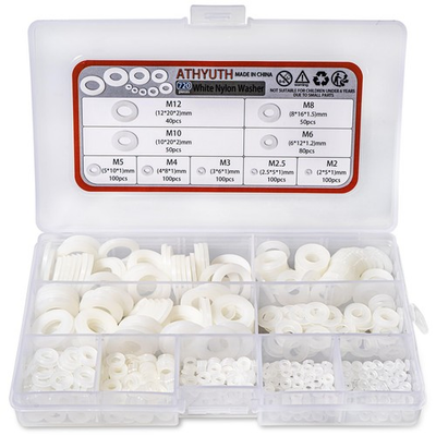 #ad ATHYUTH Nylon Flat Washers Assortment Kit for Mechanical and Electrical Use ... $21.46