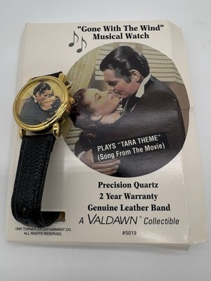 Vintage 1995 Valdawn Gone With The Wind Musical Watch Tara's Theme Working #5019