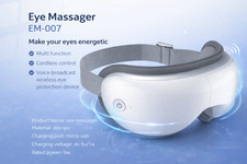 Eye Massager Heat Air Pressure Bluetooth Cordless Eye Care Mask Rechargeable NEW