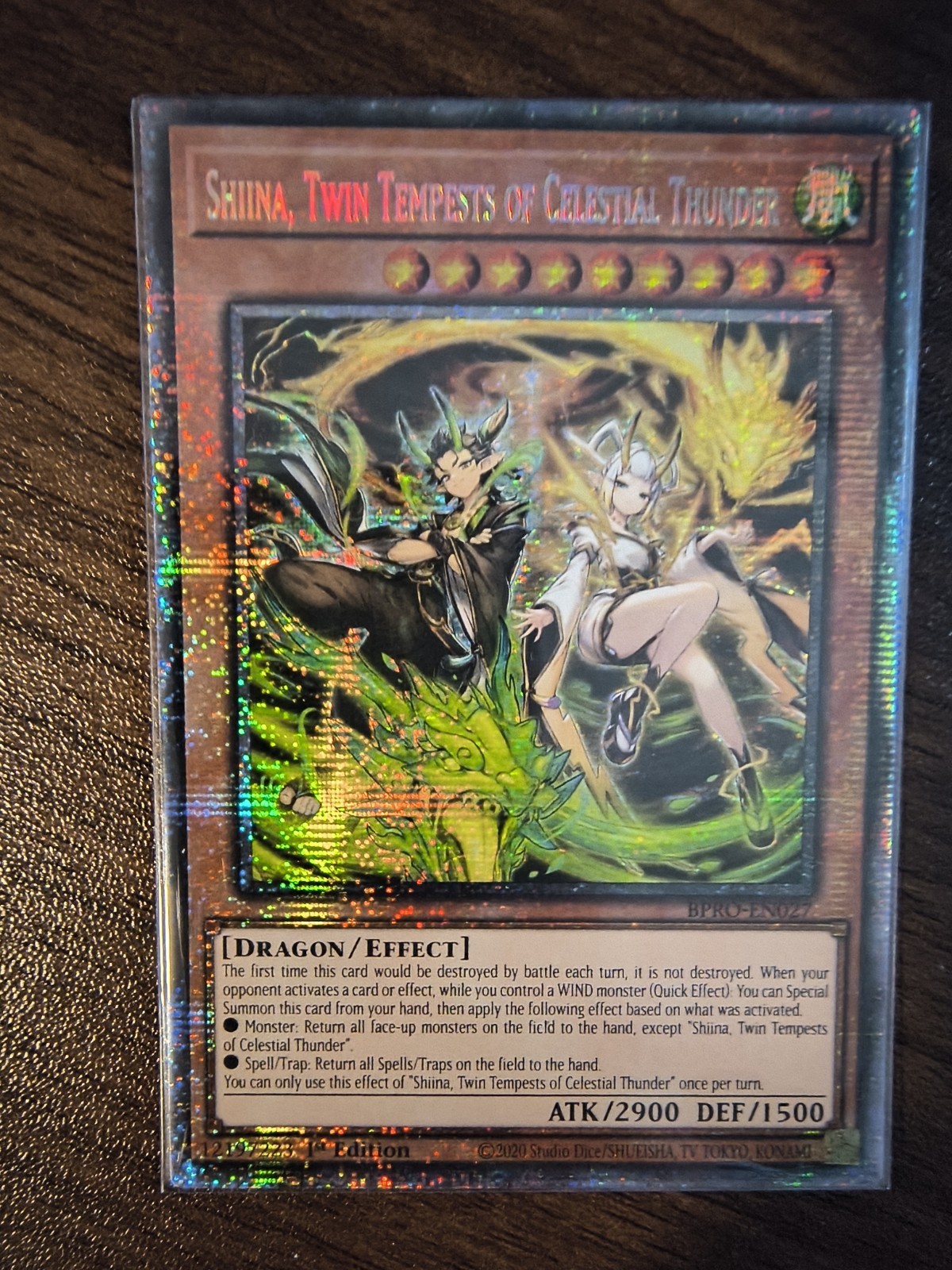 Shiina, Twin Tempests of Celestial Thunder (Starlight Rare) BPRO-EN027