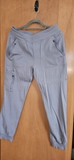 Jaanuu UltraSOFT SPINryx Jogger Cargo Scrub Pants -Light Gray- MEDIUM- Petite