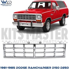 New Front Grille Chrome Shell Insert For 1981-1985 Dodge Ramcharger D150 D250