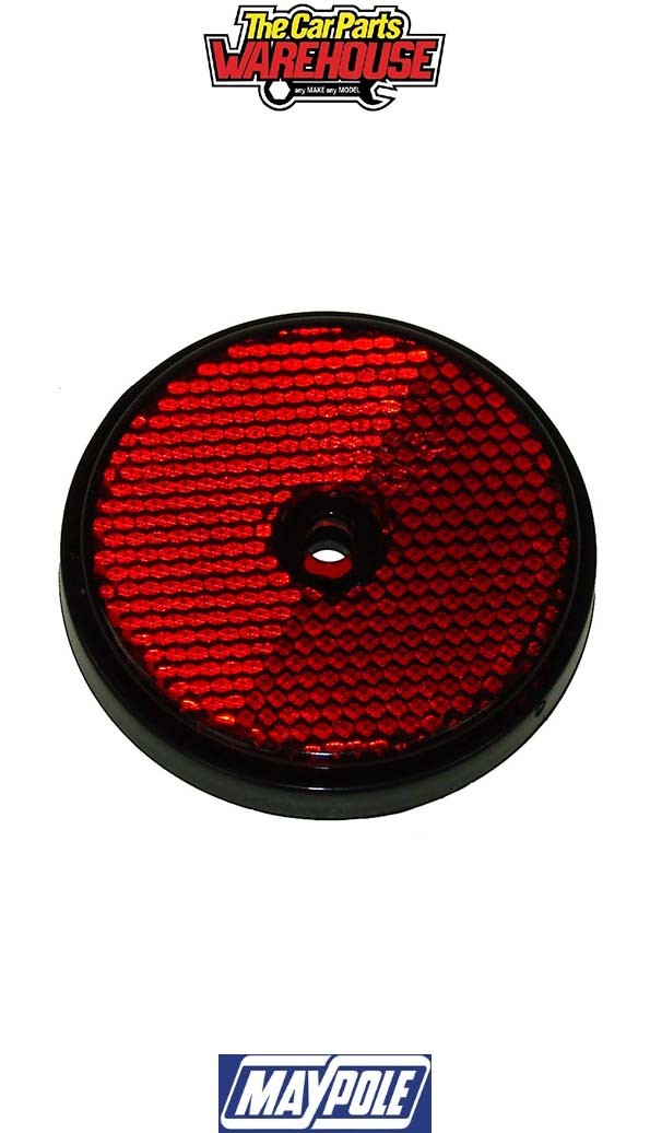 Maypole 854 Radex Round Red Reflector with Mounting Hole