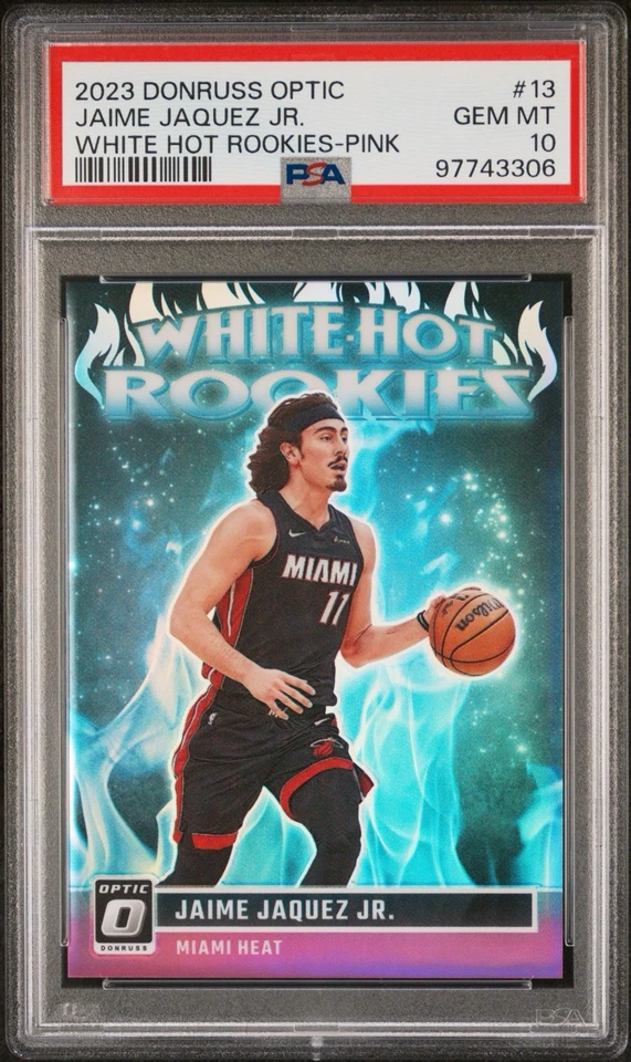 Donruss Optic Pink Prizm #13 2023-24 Jaime Jaquez Jr. RC Rookie/25 PSA 10 POP 1 Foto 2 de 3