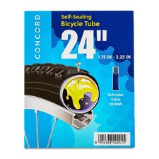 Self-Sealing Bicycle Inner Tube W/ Schrader Valve 24" x 1.75"-2.25''