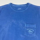 Tommy Bahama Shirt Mens Small Blue Relax Pocket Tee Faded Cotton Casual