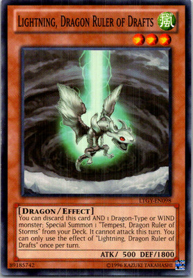 Lightning, Dragon Ruler of Drafts LTGY-EN098 Yu-Gi-Oh! Unlimited Light Play
