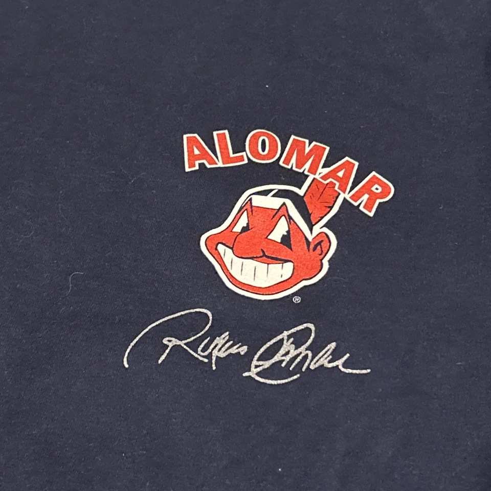 VTG 90s MLB Roberto Alomar Cleveland Indians Player Shirt - Mens Large L - Image 3 of 4