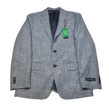 Tommy Hilfiger Modern-Fit Sport Coat Mens 40R 40 Blue Solid 295 NEW