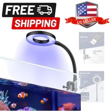 Aquarium Light for 1-3 Gallon Saltwater Fish Tanks, Clip On LED Reef Light fo...
