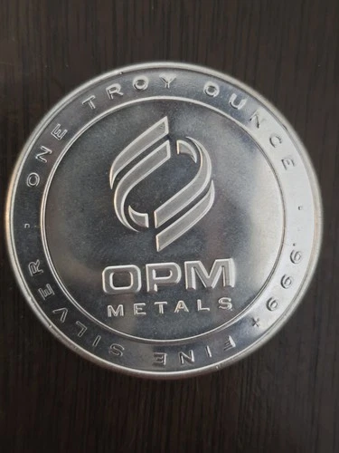 1 TROY OZ. .999 FINE OPM SILVER ROUND MADE IN THE U.S.A. Coin
