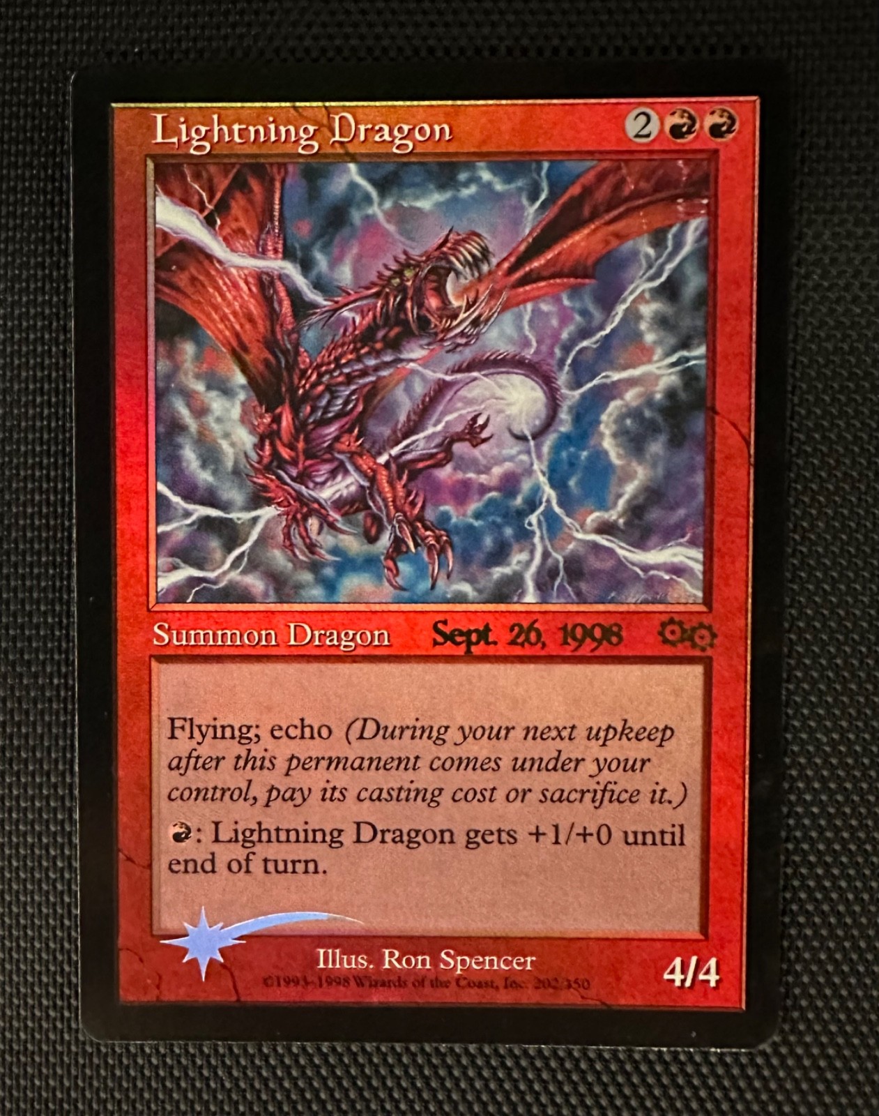MTG Lightning Dragon Foil Urza's Saga Promo rare near mint