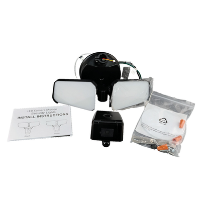 #ad LED SECURITY LIGHT BLACK 2700K 3000K $38.24