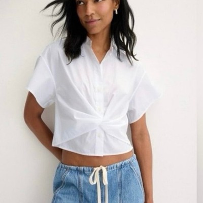 Rag & Bone Gretchen Poplin white cottonShirt size 8