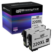 SPEEDYINKS 2PK Ink Cartridge for Epson 220XL Black for XP320 XP420 WF2650 WF2660