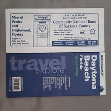 UniversalMAP Daytona Beach & Venice Englewood FL Street Maps Set Of 2 Travel
