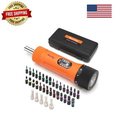 Accurate 36-Piece Torque Screwdriver Set Wrench 10-70 in-lbs for Versatile Use