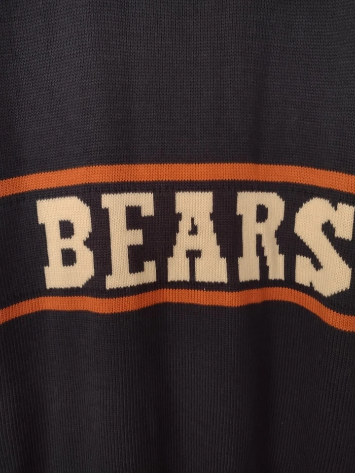 De Colección Chicago Bears Hombres XXL Suéter Chaleco NUEVO Nos NFL por Comida Chatarra Fútbol Azul Marino Foto 2 de 4
