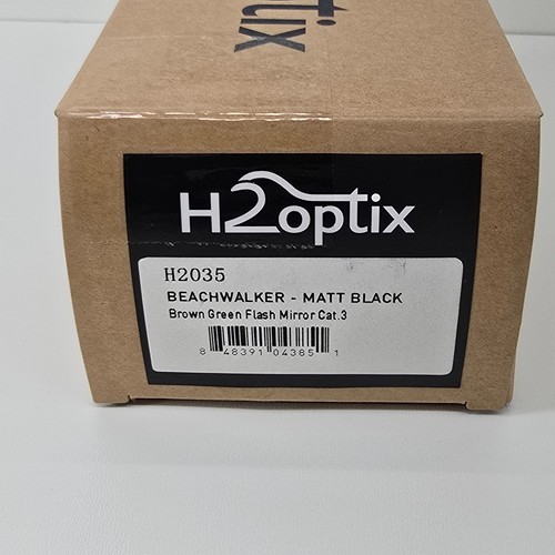 Occhiali da sole uomo H2Optix Beachwalker nero opaco polari marrone verde flash specchio - Foto 22 di 22