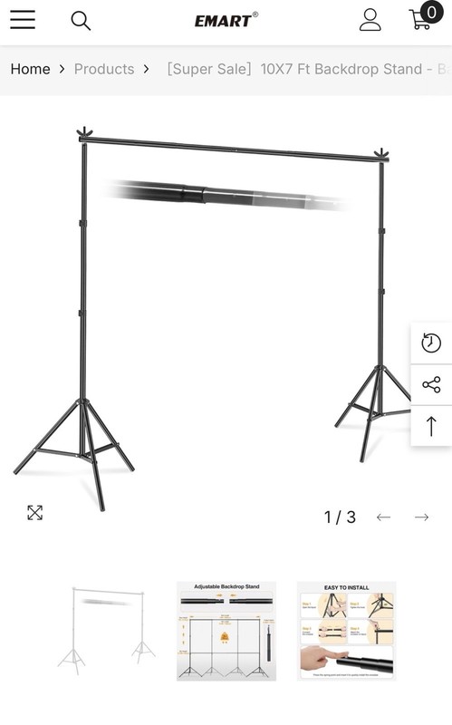 EMart Photo Backdrop Stand.