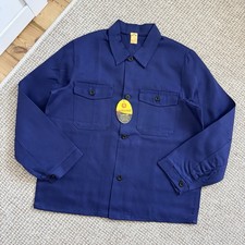 70s Deadstock Vintage German Herringbone HBT Twill Chore Sanfor Works French Jkt