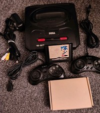 Sega Mega Drive 2 Inc Sonic.Brand new Controllers, Leads & ED/FM 3000 In 1 cart.