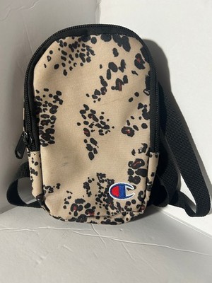 Champion Originals Crossbody Phone Bag Khaki Leopard Print Logo