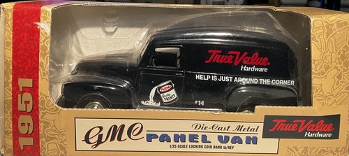 ERTL 1/25 True Value Hardware 1951 GMC Panel Van Locking Coin Bank w/Key (HC)