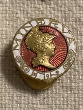 Minerva Enamel Pin Stud Badge Vintage Motor Car Company Automotive Antique Promo