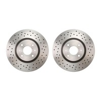 2 Bremsscheiben Gelocht BelüFtet Ø 284 Mm 22 Mm A.B.S. FüR U.A. Abarth 500