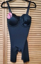 NWT SPANX Women's Large Suit Your Fancy Strapless Cupped Mid-Thigh Bodysuit 