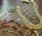 Vintage Mixed Lot Of Costume Jewelry Earrings Necklaces pins Bracelet