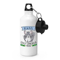Beware VerrüCkt Chinchilla Mann Sports GeträNke Flasche Zelten - Lustig Tier