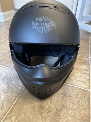 Matte Black Harley Davison Full Face Helmet With Carry Bag XL