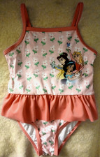 DISNEY PRINCESS PINK WHITE ONE PIECE SWIMSUIT-UV PROTECTION-SIZE 2T-NWT
