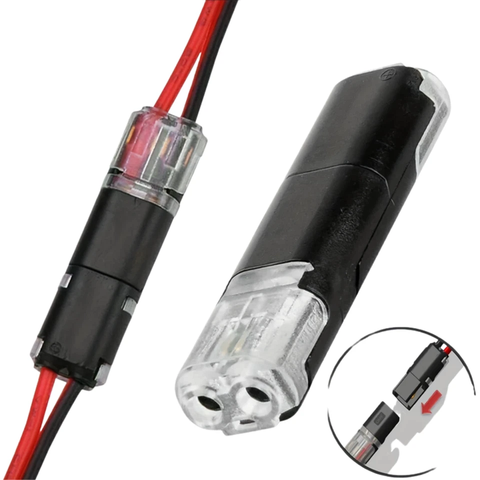 1-200x Steckverbindung 2 Polig Auto Stecker KFZ Kabel Steckverbinder Wasserdicht - Bild 2 von 4