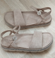 CATWALK Damen Sandalen Beige Riemchen Strass ...