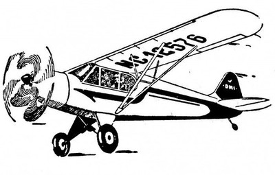 Bauplan Piper L 18 und Piper Cub PA 11 Modellbauplan Freiflugmodell